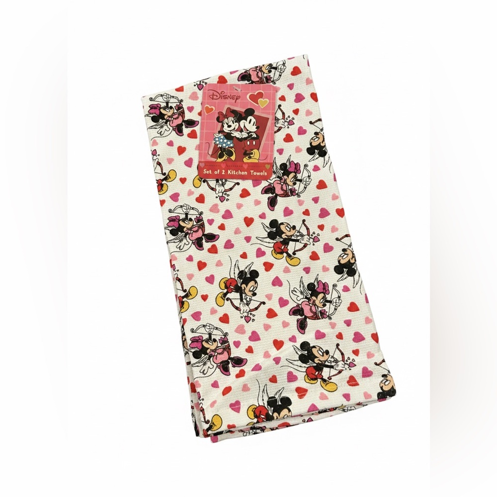 Disney Mickey & Minnie Mouse Valentine's Day Kitchen Towel Set - 2 Pack